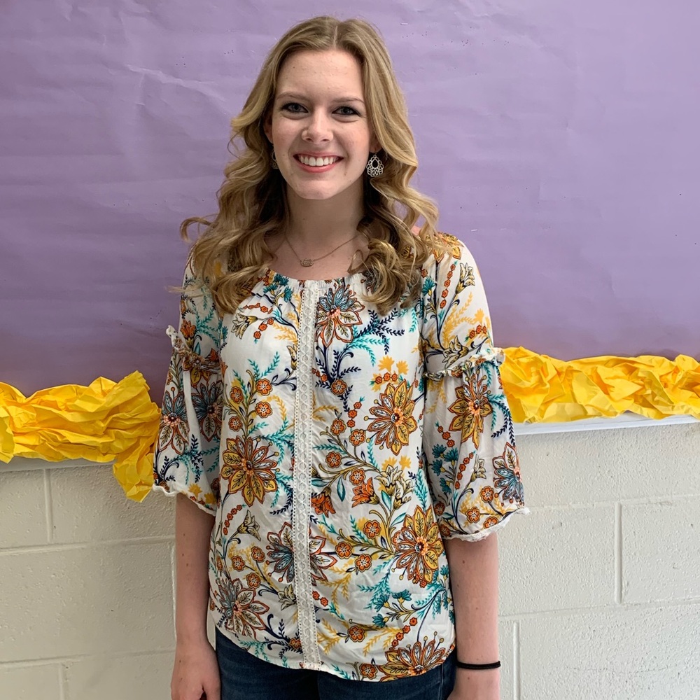 St. John's Bay Multicolor Floral Blouse